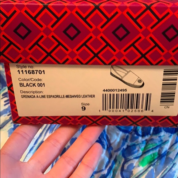 Tory Burch Grenada Mesh Leather Espadrilles 9 M - Picture 6 of 6